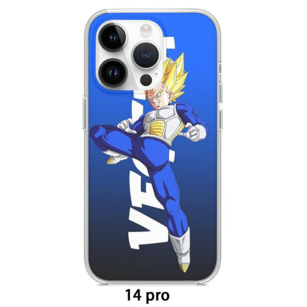 Vegeta With Background Word Dragon Ball iPhone 14 Case