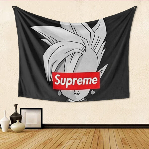 DBZ Zamasu Supreme Kai Logo Creative Black Edition Tapestry