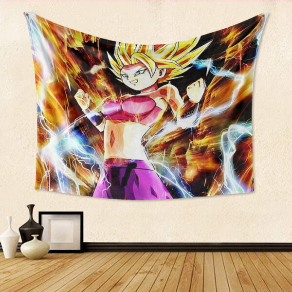 Dragon Ball Super Caulifla Super Saiyan 2 Epic Casual Tapestry