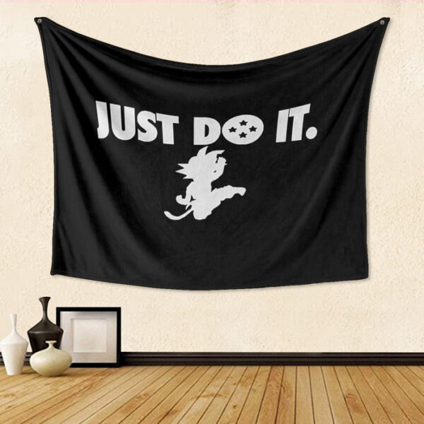 Just Do It Slogan Dragon Ball Kid Goku Dope Black Tapestry