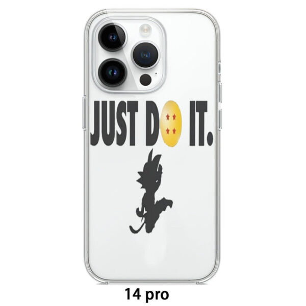 Just Do It Slogan Dragon Ball Kid Goku Dope Black iPhone 14 Case