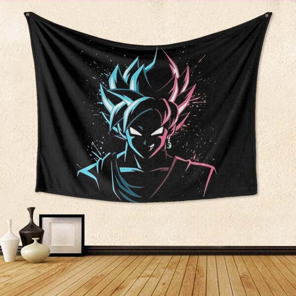 Dragon Ball Super  SSGSS Goku x Black Goku SSJ Rose Tapestry