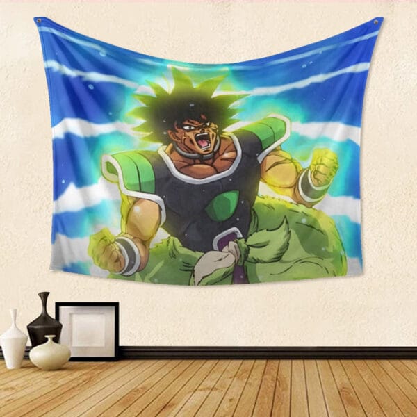 Dragon Ball Z Broly Wearing His Control Mechanism Tapestry