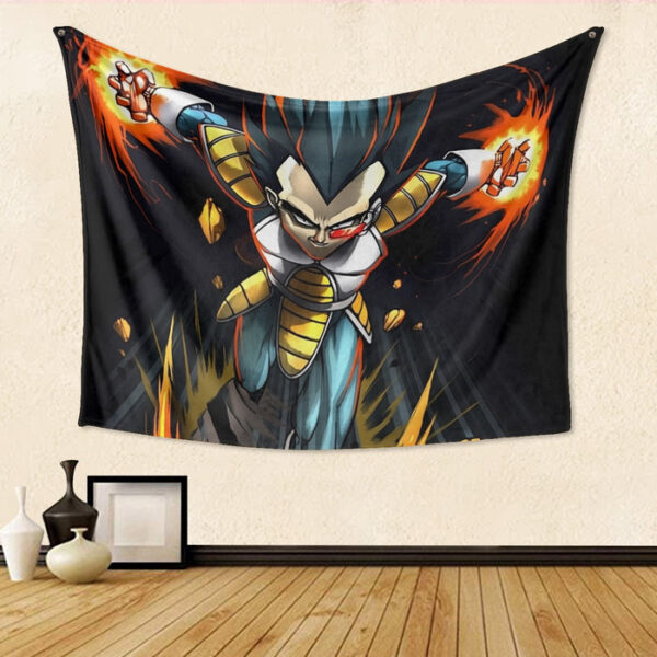 Dragon Ball Armored Vegeta Double Galick Cannon Dope Tapestry