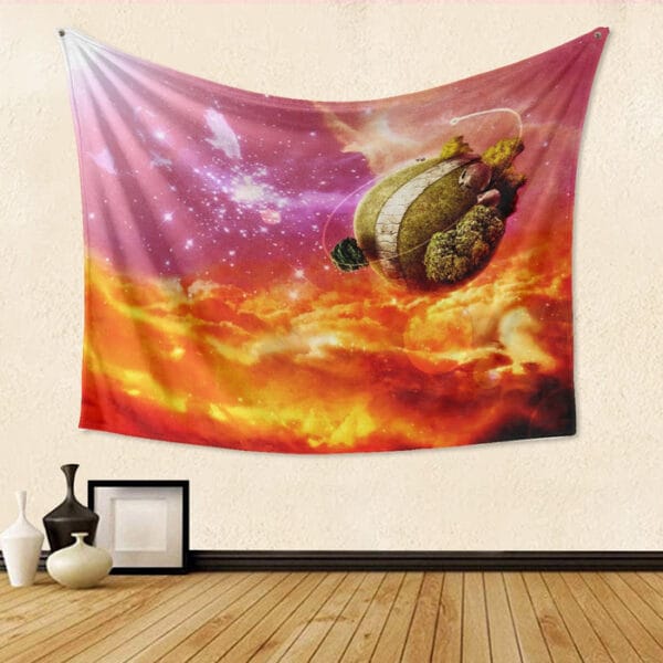 Dragon Ball Z Great King Kai Planet Cool Orange Tapestry