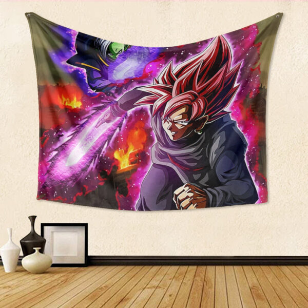 DBZ Goku Black Zamasu Super Saiyan Rose Dope Vibe Tapestry