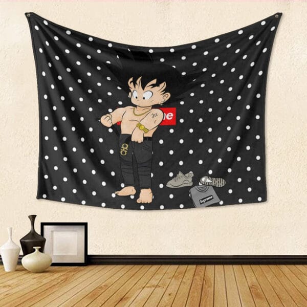 Dragon Ball Supreme Goku Kid Gangster Style Cool Tapestry