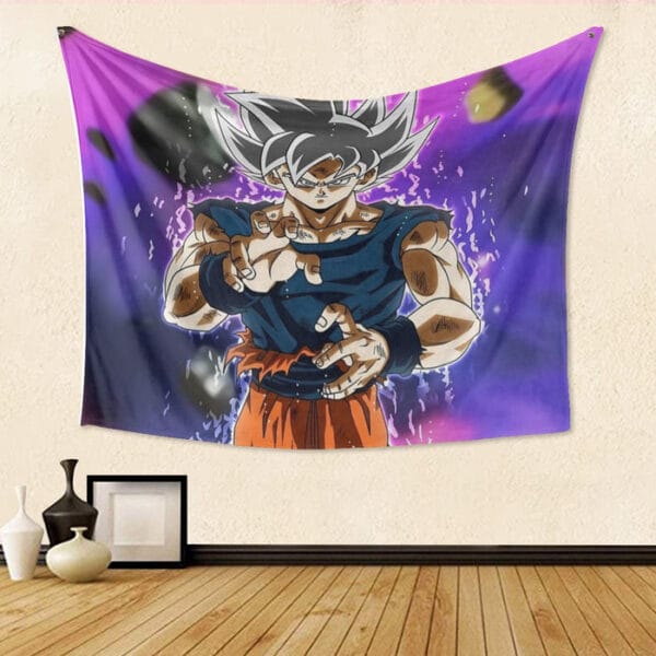 Dragon Ball Z Goku Ultra Instinct Form White Hair Tapestry