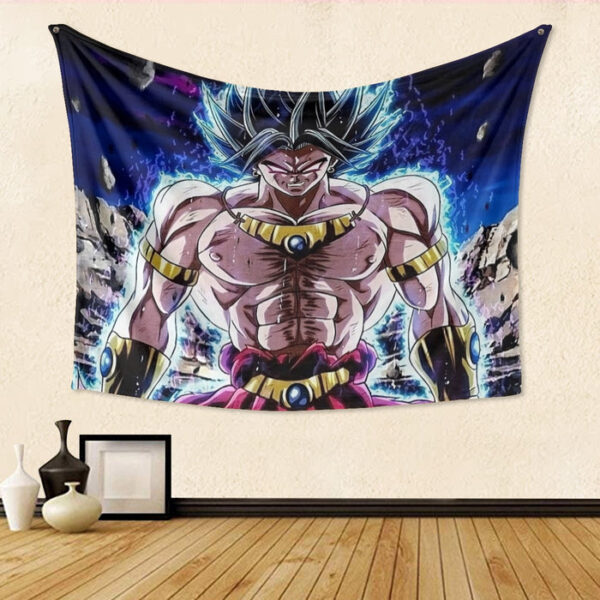 DBZ Legendary Super Saiyan Broly With Black Hair Tapestry