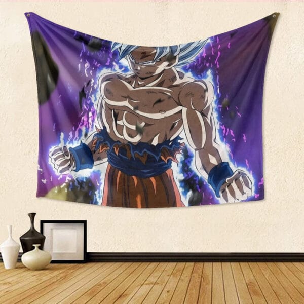 Dragon Ball Goku Ultra Instinct Power Up Vibrant 3D  Tapestry