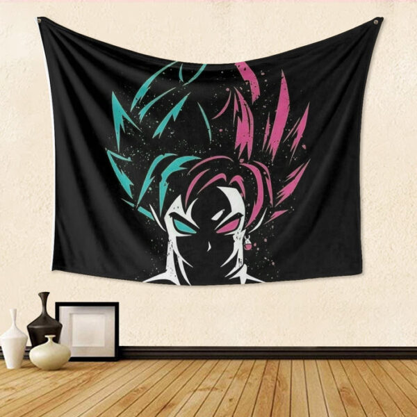 DBZ Goku Super Saiyan God Blue Rose SSGSS Dope Design Tapestry