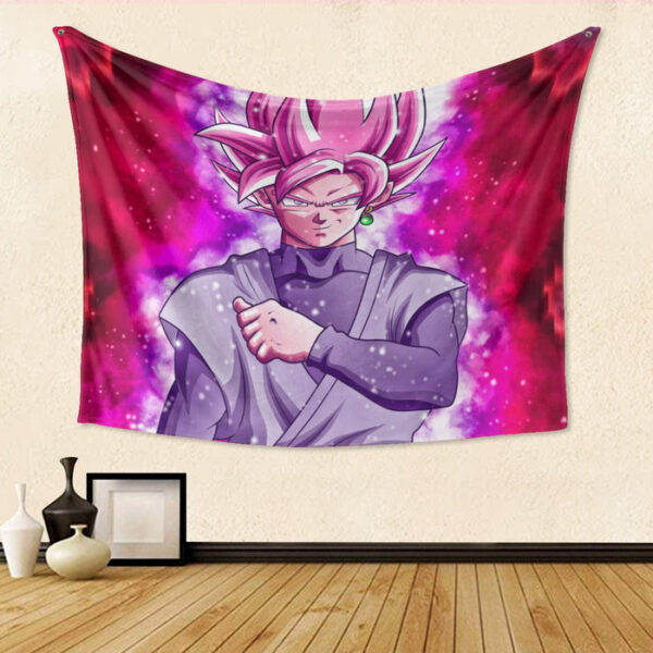 Dragon Ball DBZ Goku Black Rose Galaxy Fantasy Amazing Tapestry