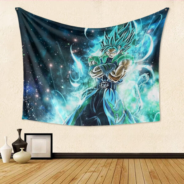 Dragon Ball Gogito 2 Blue Super Saiyan Kaioken Cool Tapestry