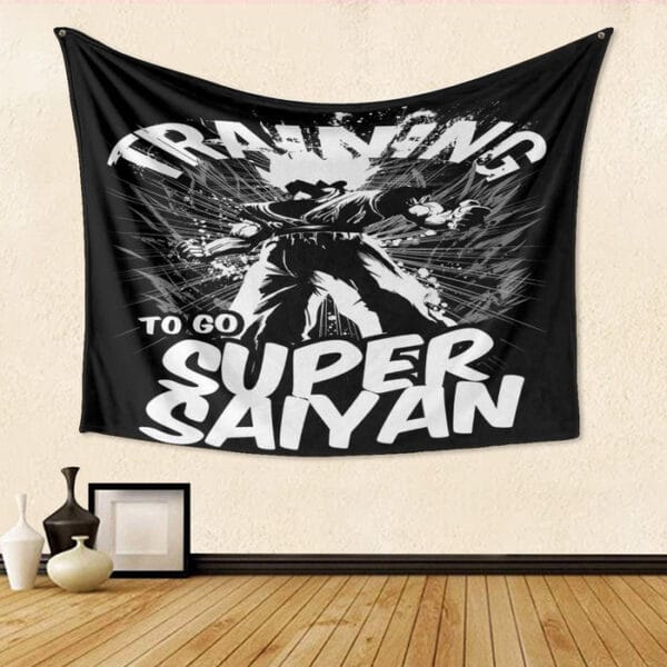 Dragon Ball Z Goku Training To Go Super Saiyan Epic Tapestry