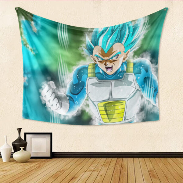 Dragon Ball Super Blue Vegeta Super Saiyan God Cool Tapestry