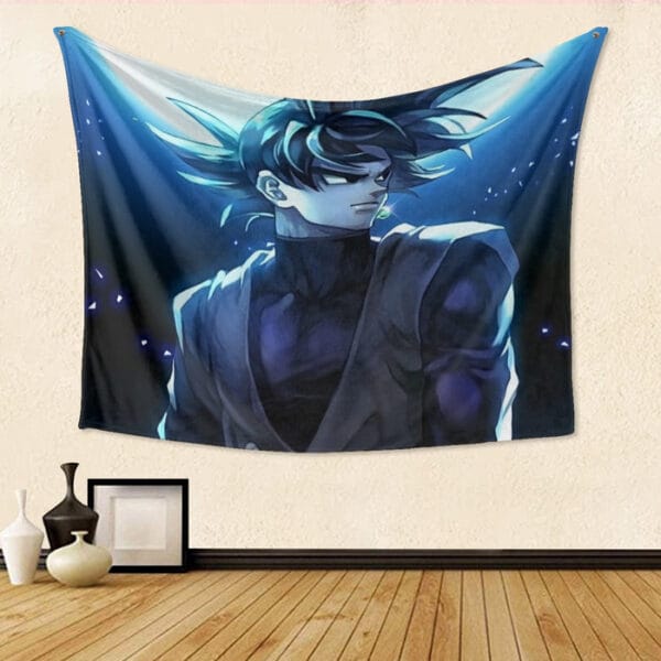 Dragon Ball Super Goku Black Cool Night Blue Sea Tapestry