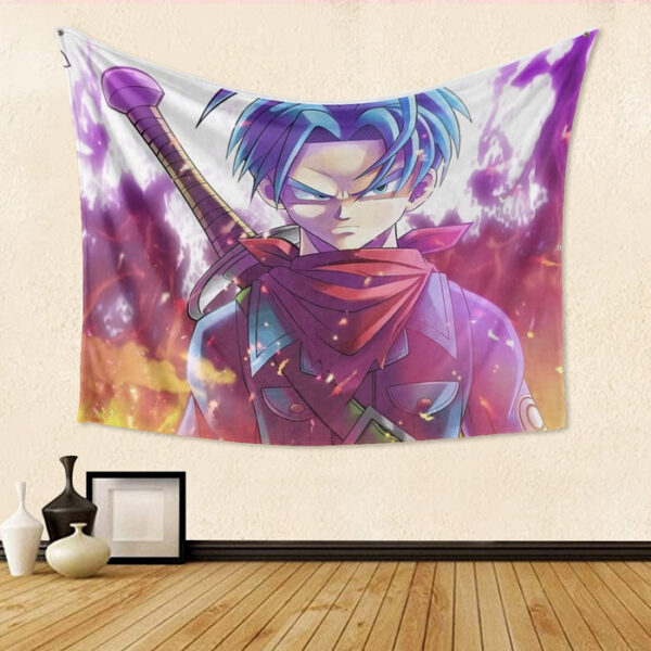 Future Trunks DBS Powerful Fighter Super Saiyan Cool Trendy Tapestry