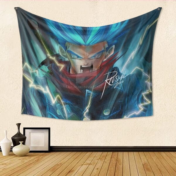 Dragon Ball Super Future Trunks Rage Tapestry