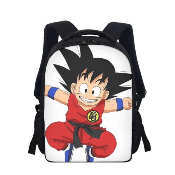 DBZ Jumping Kid Goku In His Training Suit Backpack