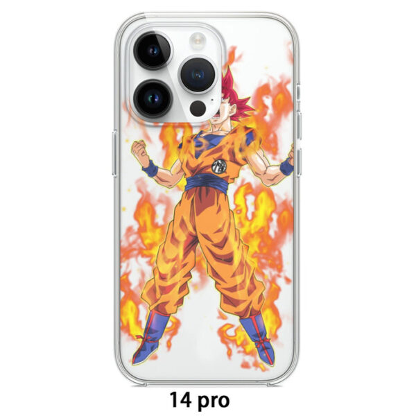 Awesome Goku Super Saiyan God Transformation DBZ iPhone 14  Case