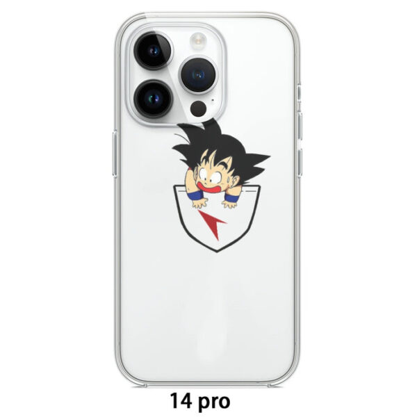 Dragon Ball Kid Goku Coming Out Of Pocket iPhone 14 Case