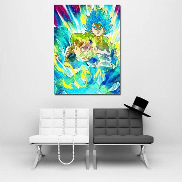 Dragon Ball Z Vegeta Super Saiyan Blue Hair Wall Art Decor