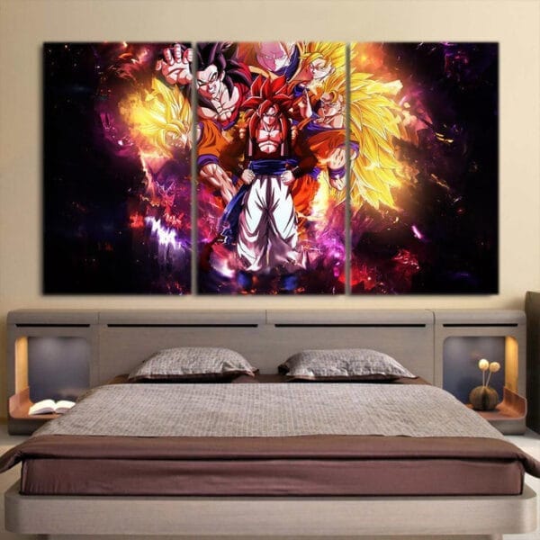 Dragon Ball Z  Goku All Super Saiyan Forms Canvas