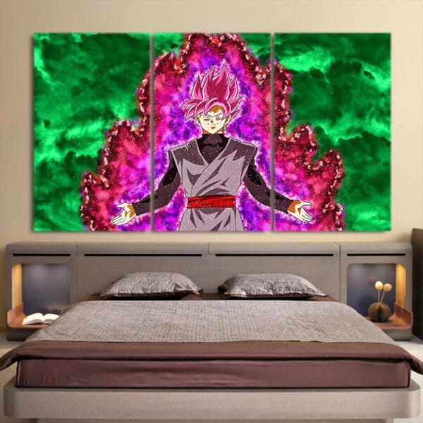 Dragon Ball Goku Black Dope Aura 3pc Wall Art Decor Posters