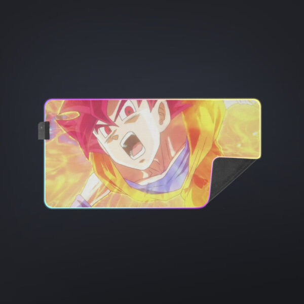 Dragon Ball Goku Super Saiyan Red God Face Portrait Print cool LED Mouse Pad