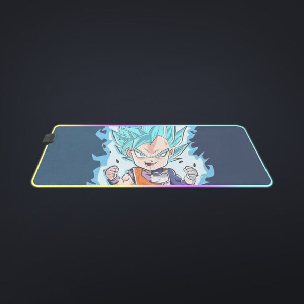 DBZ Goku Vegeta SSGSS God Blue Super Saiyan Chibi Sketch cool LED  Mouse Pad