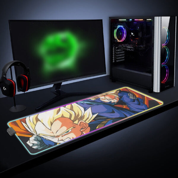 Dragon Ball Goku Vegeta Trunks Super Saiyan Power Heroes Cool Trending Design cool LED Mouse Pad