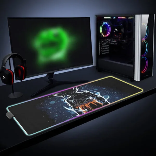 Dragon Ball Z Goku Ultra Instinct Shadow cool LED Mouse Pad