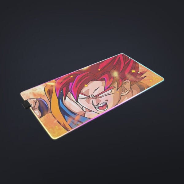 Dragon Ball Super Goku Rage Red Ultra Instinct Dope cool LED Mouse Pad