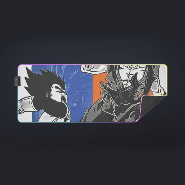 Red Goku And Blue Vegeta Fight Dragon Ball Z cool  LED  Mouse Pad