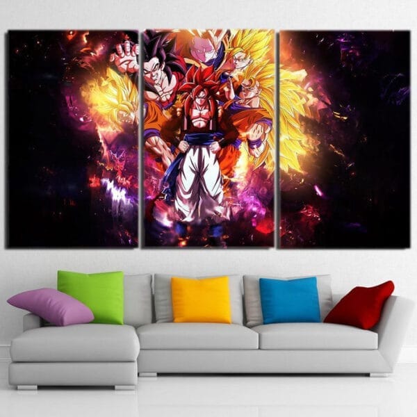 Dragon Ball Z  Goku All Super Saiyan Forms Canvas