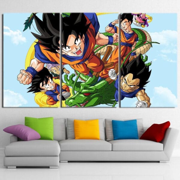 Dragon Ball Z Canvas  Goku x Vegeta x Shenron x Gohan x Goten x Trunks