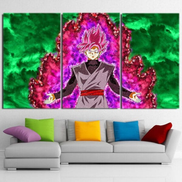 Dragon Ball Goku Black Dope Aura 3pc Wall Art Decor Posters