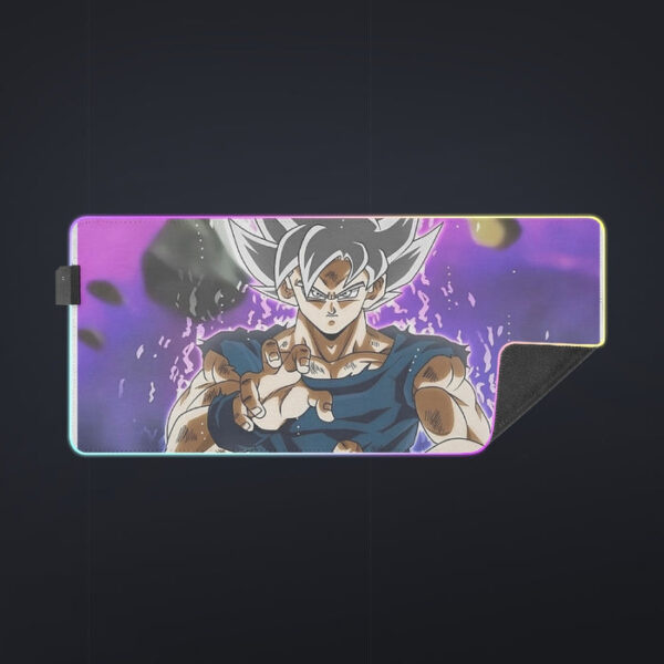 Dragon Ball Z Goku Ultra Instinct Form White Hair cool  LED Mouse Pad