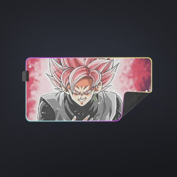 Dragon Ball Super Black Goku Rose 2 Super Saiyan Grin cool LED Mouse Pad