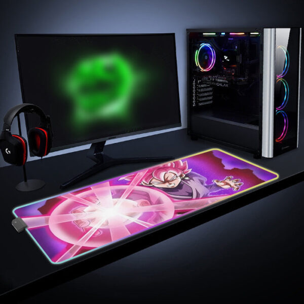 Goku Black Zamasu Super Saiyan Rose Powerful Aura Skills Dope cool LED Mouse Pad