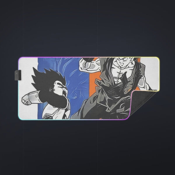 Red Goku And Blue Vegeta Fight Dragon Ball Z cool  LED  Mouse Pad