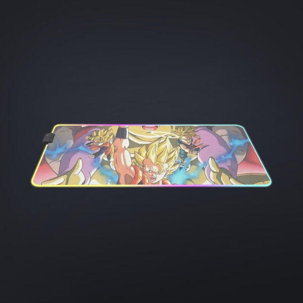 DBZ Goku Vegeta Fusion Saiyan Gogeta Colorful Design Streetwear cool LED Mouse Pad