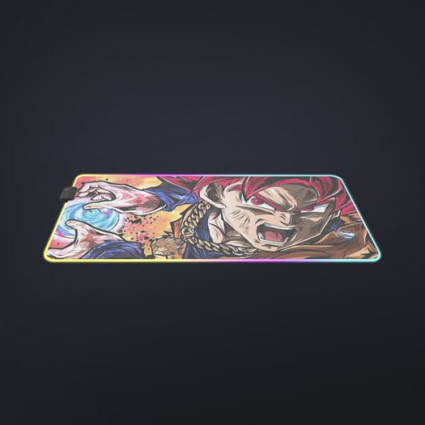 Goku Super Saiyan God cool LED Mouse Pad