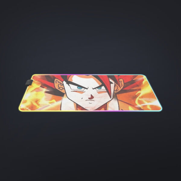 Dragon Ball Goku Super Saiyan Rose Flaming Fan Art Cool LED Mouse Pad