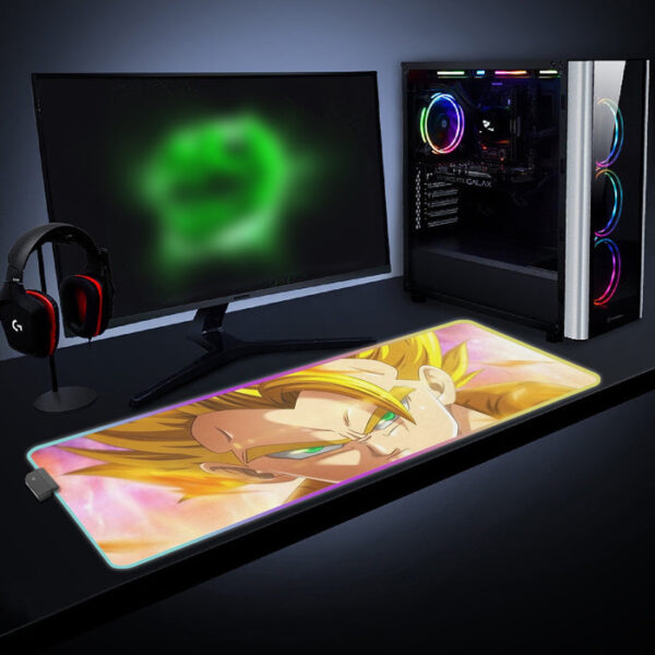 Dragon Ball Z Gogeta Super Saiyan Warrior Power Full Print Streetwear Cool Design cool LED Mouse Pad