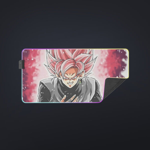 Dragon Ball Super Black Goku Rose 2 Super Saiyan Grin cool LED Mouse Pad