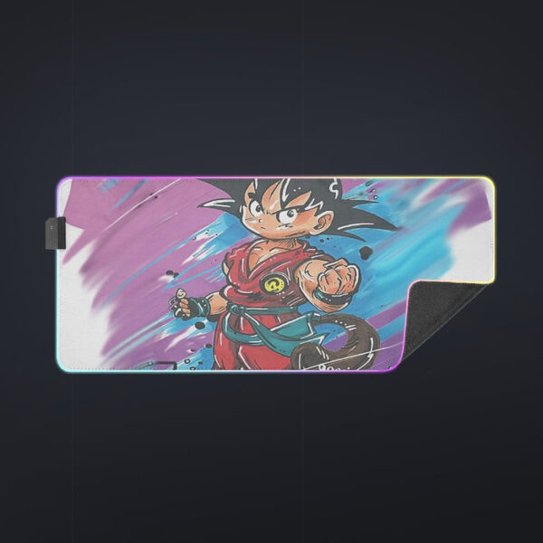 Dragon Ball Z  Kid Goku Graffiti Painting cool LED Mouse Pad