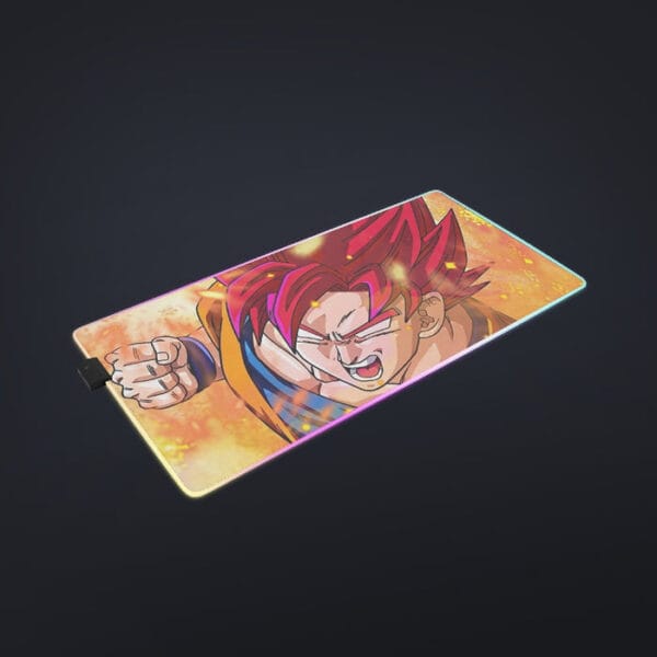 Dragon Ball Super Goku Rage Red Ultra Instinct Dope cool LED Mouse Pad