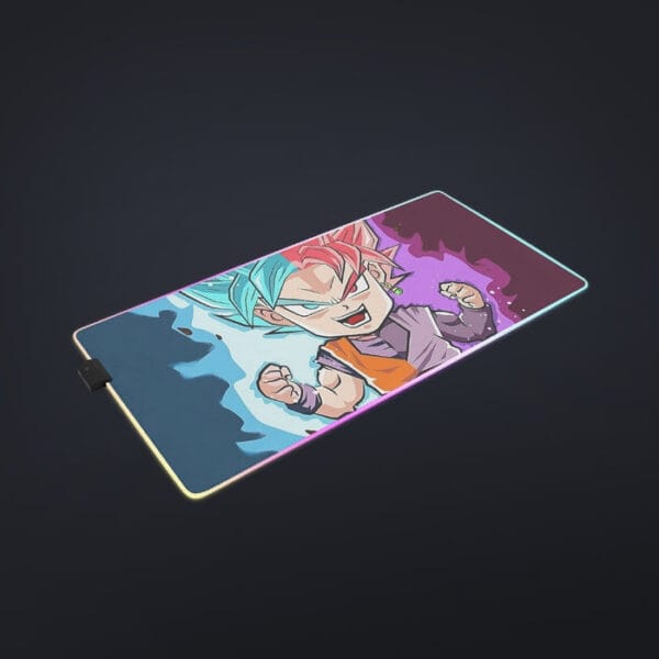 DBZ Goku Zamasu SSGSS God Blue Rose Super Saiyan Chibi Cool LED  Mouse Pad