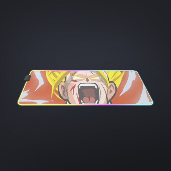 Dragon Ball Goku Super Saiyan Angry Scream Hand Drawing Design cool LED Mouse Pad